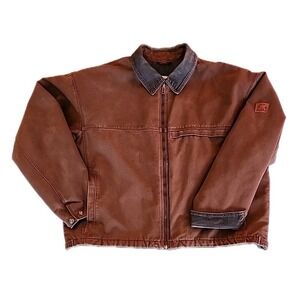 VTG  90s Y2K Sorel Chore Coat Workwear Canvas Quilted Barn Jacket Brown Men XXL